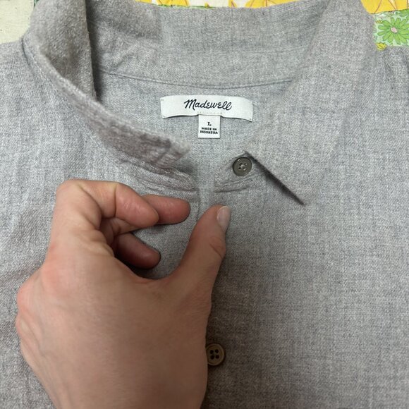 Madewell Brushed Flannel Shirt with tie detail - Picture 6 of 9